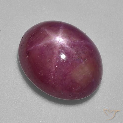 rubi estrela ameixa roxa Natural 12.45ct, oval, Opaco