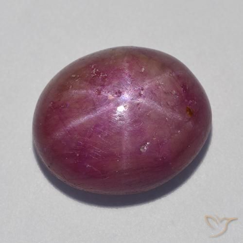 12.55ct Natural roxo médio rubi estrela, oval, Opaco