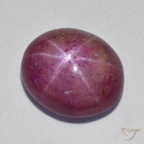 rubi estrela roxo médio Natural 12.55ct, oval, Opaco