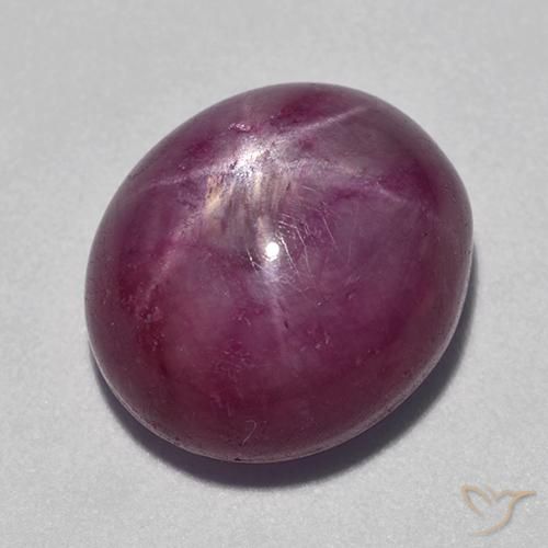 15.09ct Natural roxo avermelhado rubi estrela, oval, Opaco
