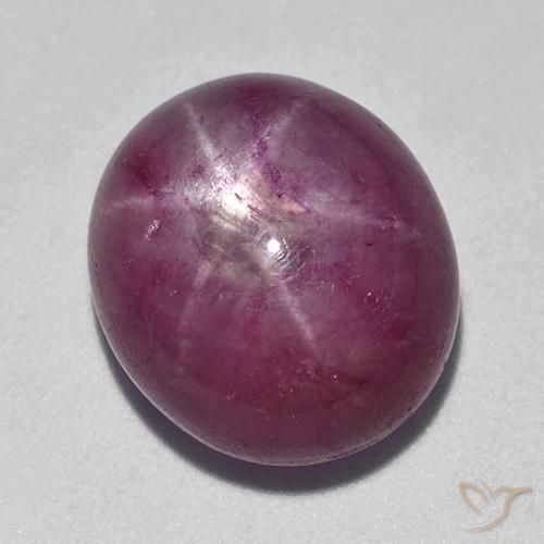rubi estrela roxo avermelhado Natural 15.09ct, oval, Opaco