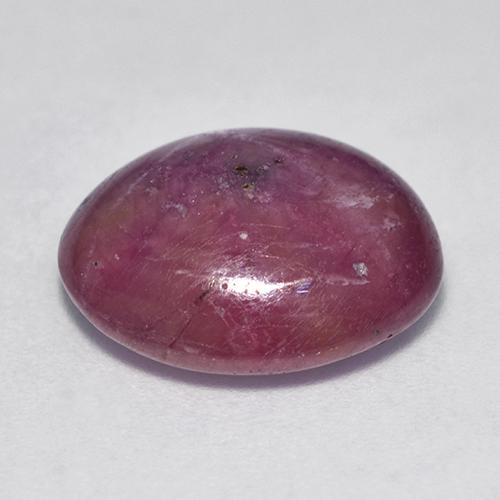 Rubi estrela roxo natural 10,05ct, corte oval, opaco