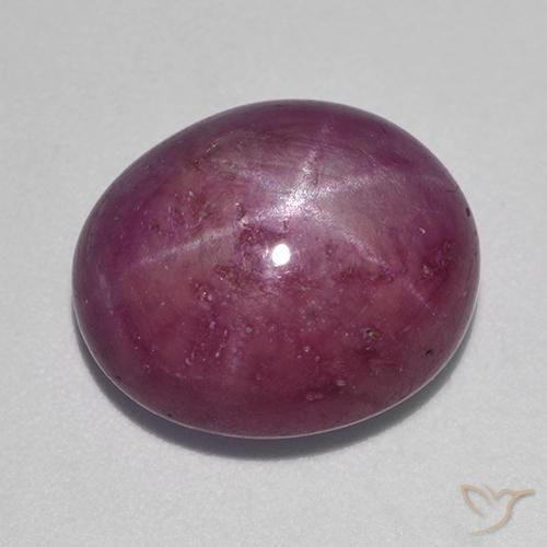 12.54ct Natural ameixa roxa rubi estrela, oval, Opaco