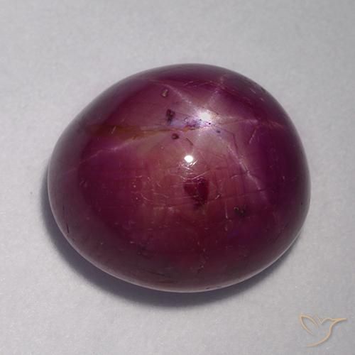 rubi estrela framboesa vermelha Natural 11.47ct, oval, Opaco
