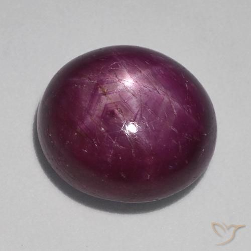10.71ct Natural Roxo médio-escuro rubi estrela, oval, Opaco