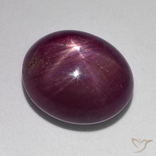 rubi estrela roxo avermelhado Natural 13.18ct, oval, Opaco
