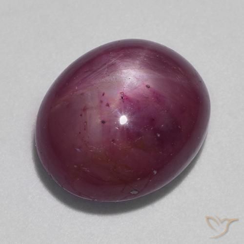 10.15ct Natural Roxo médio-escuro rubi estrela, oval, Opaco