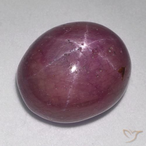 17.40ct Natural Magenta acinzentado rubi estrela, oval, Opaco