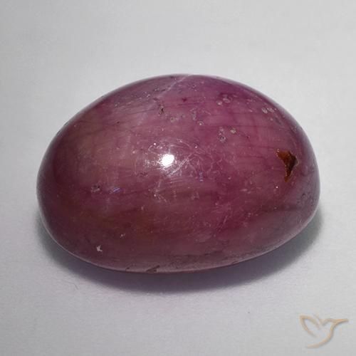 rubi estrela Magenta acinzentado Natural 17.40ct, oval, Opaco