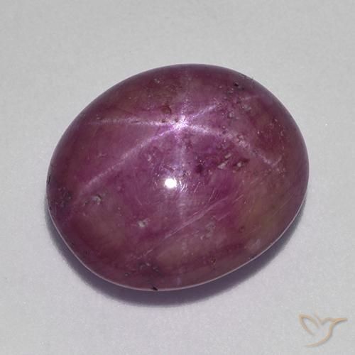10.38ct Natural Magenta acinzentado rubi estrela, oval, Opaco