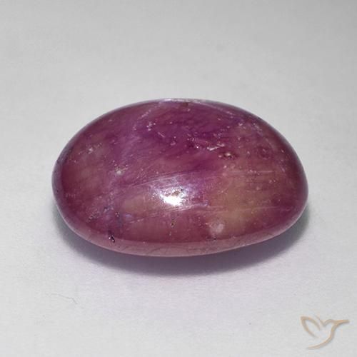 rubi estrela Magenta acinzentado Natural 10.38ct, oval, Opaco