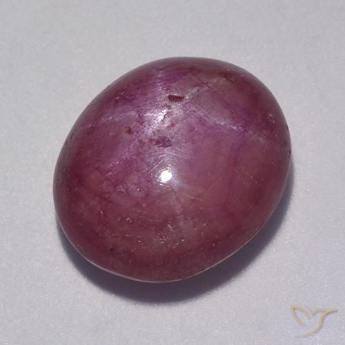 10.31ct Natural roxo avermelhado rubi estrela, oval, Opaco
