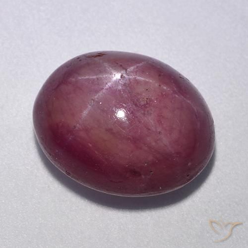 rubi estrela roxo médio Natural 11.40ct, oval, Opaco
