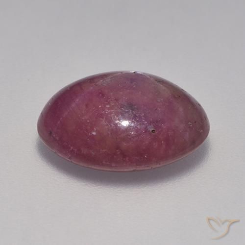 rubi estrela Vermelho roxo Natural 6.46ct, oval, Opaco