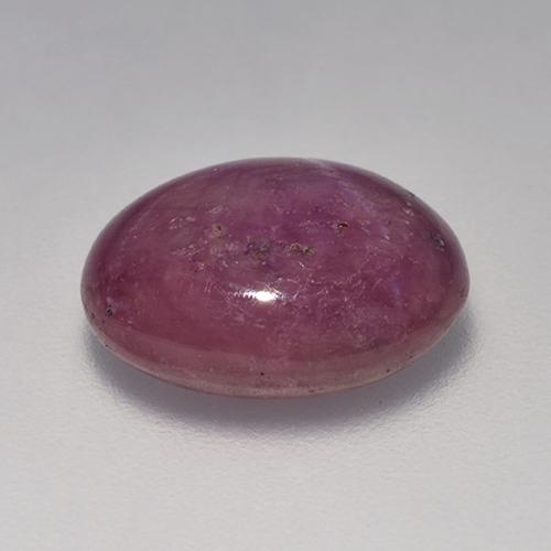 rubi estrela Vermelho roxo Natural 7.10ct, Corte Oval, Opaco