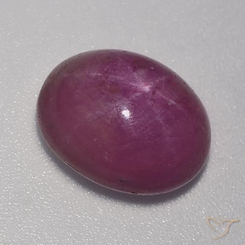 8.86ct Natural Roxo médio-escuro rubi estrela, oval, Opaco