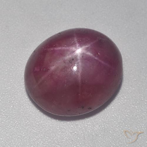 11.15ct Natural ameixa roxa rubi estrela, oval, Opaco