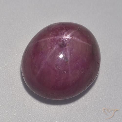 10.98ct Natural ameixa roxa rubi estrela, oval, Opaco