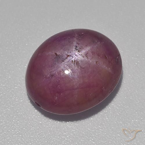 rubi estrela roxo avermelhado Natural 6.89ct, oval, Opaco
