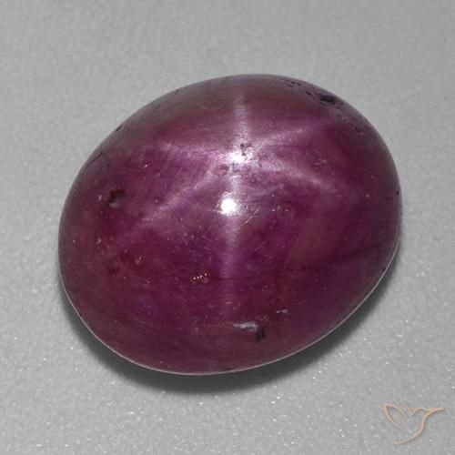 10.00ct Natural Roxo médio-escuro rubi estrela, oval, Opaco