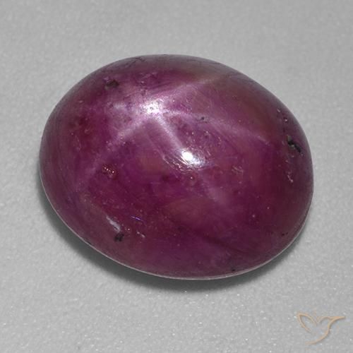 rubi estrela Roxo médio-escuro Natural 10.00ct, oval, Opaco