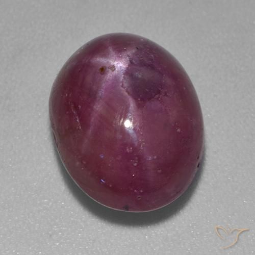 rubi estrela Roxo médio-escuro Natural 7.59ct, oval, Opaco