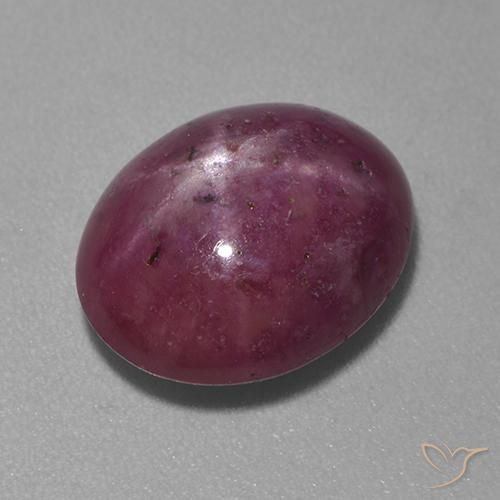 rubi estrela roxo avermelhado Natural 6.26ct, oval, Opaco