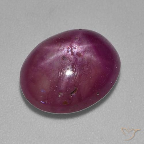 6.43ct Natural Roxo médio-escuro rubi estrela, oval, Opaco