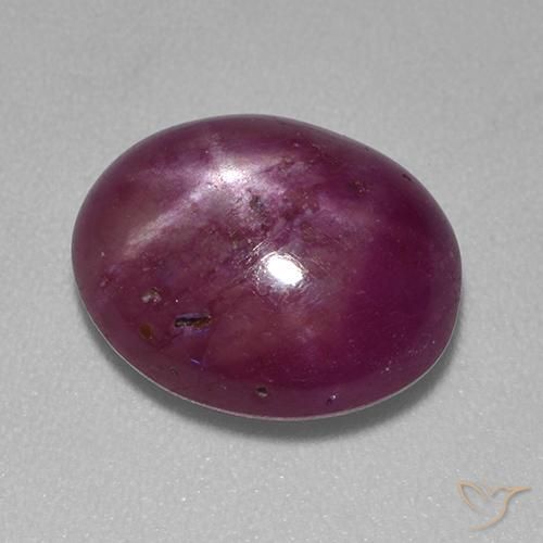 rubi estrela Roxo médio-escuro Natural 6.43ct, oval, Opaco