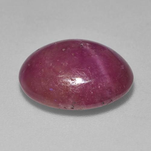 Rubi estrela roxo natural 7,03ct, corte oval, opaco