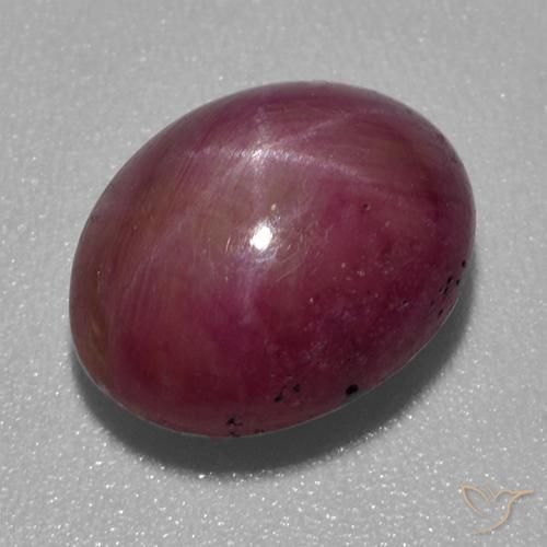 rubi estrela roxo avermelhado Natural 5.24ct, oval, Opaco
