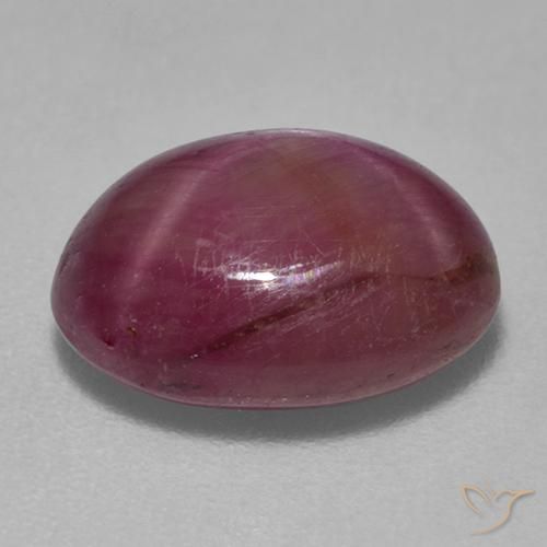 rubi estrela roxo avermelhado Natural 5.24ct, oval, Opaco