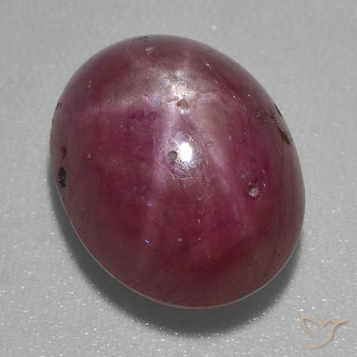 rubi estrela roxo avermelhado Natural 6.58ct, oval, Opaco