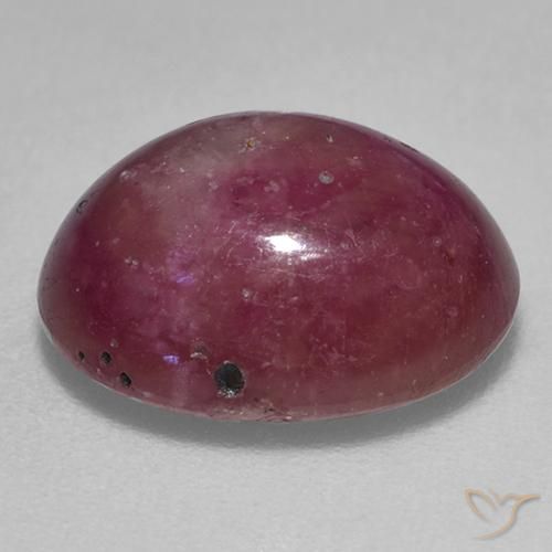 rubi estrela roxo avermelhado Natural 6.58ct, oval, Opaco