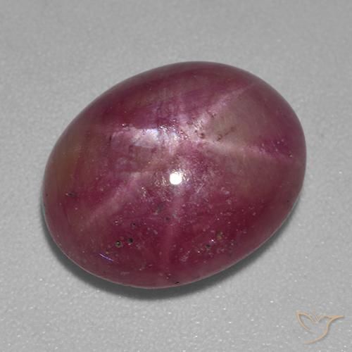 8.43ct Natural roxo avermelhado rubi estrela, oval, Opaco