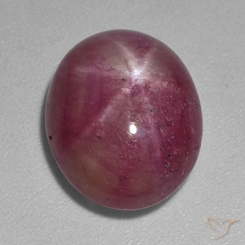 rubi estrela roxo avermelhado Natural 8.43ct, oval, Opaco