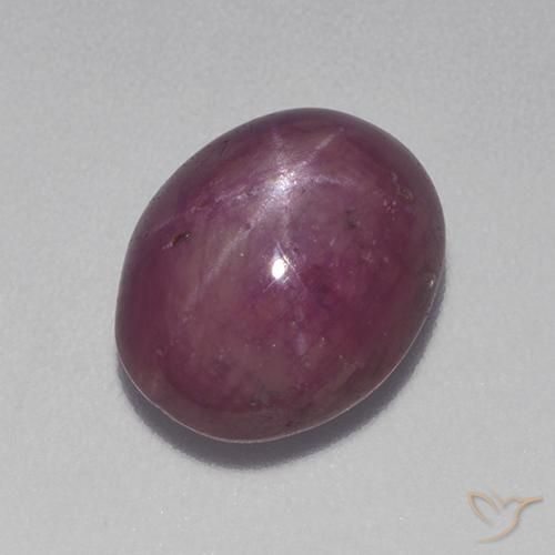 6.10ct Natural roxo avermelhado rubi estrela, oval, Opaco