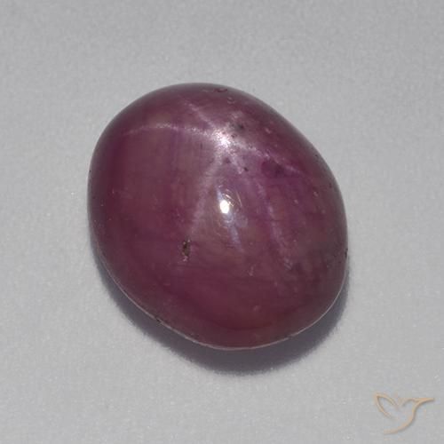 rubi estrela roxo avermelhado Natural 6.10ct, oval, Opaco