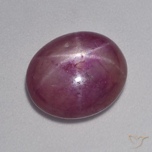7.19ct Natural Roxo médio-escuro rubi estrela, oval, Opaco
