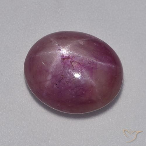 rubi estrela Roxo médio-escuro Natural 7.19ct, oval, Opaco