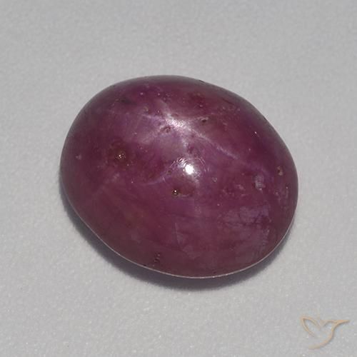 7.78ct Natural roxo avermelhado rubi estrela, oval, Opaco