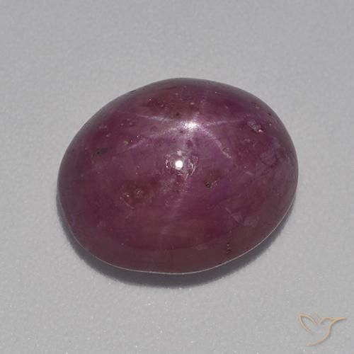 rubi estrela roxo avermelhado Natural 7.78ct, oval, Opaco