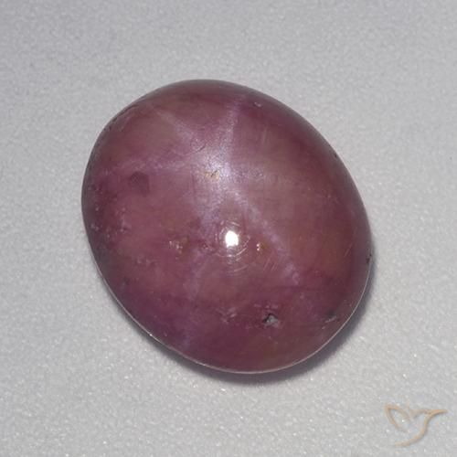 7.28ct Natural roxo avermelhado rubi estrela, oval, Opaco