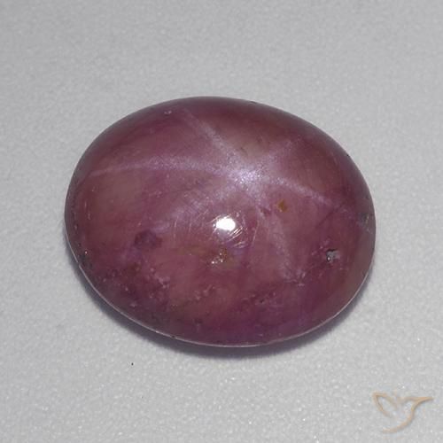 rubi estrela roxo avermelhado Natural 7.28ct, oval, Opaco