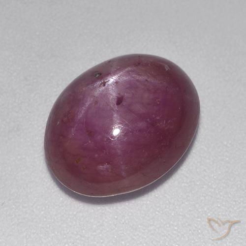 rubi estrela Roxo médio-escuro Natural 6.80ct, oval, Opaco