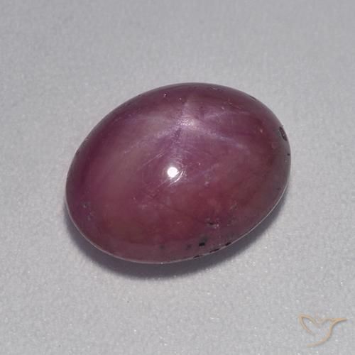 4.56ct Natural ameixa roxa rubi estrela, oval, Opaco