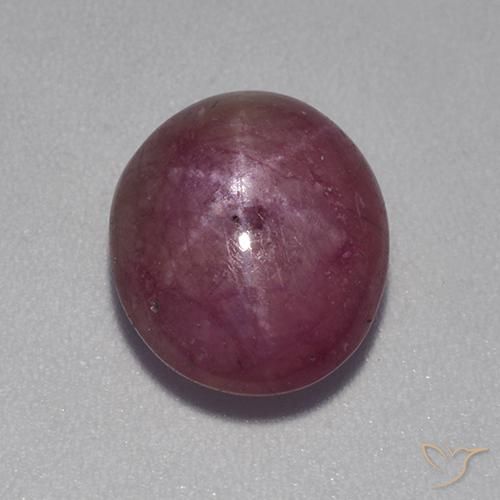 rubi estrela Magenta acinzentado Natural 5.89ct, oval, Opaco