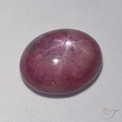 rubi estrela ameixa roxa Natural 7.78ct, oval, Opaco