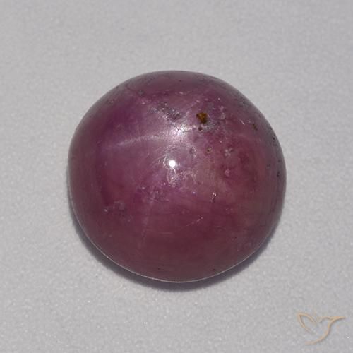 rubi estrela Roxo médio-escuro Natural 6.44ct, Redondo, Opaco