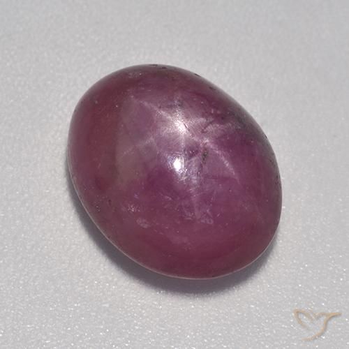 6.93ct Natural Roxo médio-escuro rubi estrela, oval, Opaco